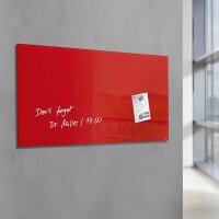 SIGEL Glas-Magnettafel artverum®  130,0 x 55,0 cm rot