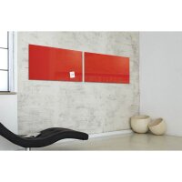 SIGEL Glas-Magnettafel artverum®  130,0 x 55,0 cm rot