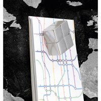 SIGEL Glas-Magnettafel artverum® 130,0 x 55,0 cm World-Map