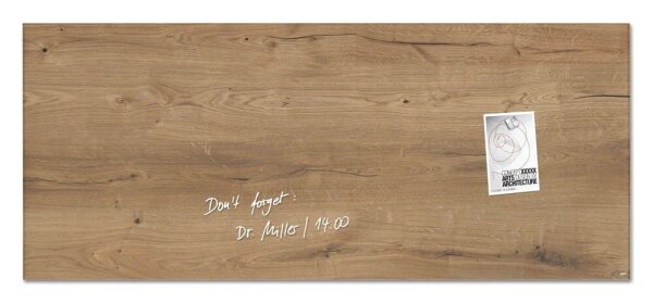 SIGEL Glas-Magnettafel artverum® 130,0 x 55,0 cm Natural Wood