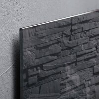 SIGEL Glas-Magnettafel artverum®  130,0 x 55,0 cm Design Schiefer-Stone
