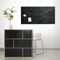 SIGEL Glas-Magnettafel artverum®  130,0 x 55,0 cm Design Schiefer-Stone