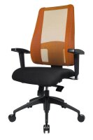 Topstar Bürostuhl Lady Sitness® Deluxe, LT20B0W504 Stoff orange, Gestell schwarz