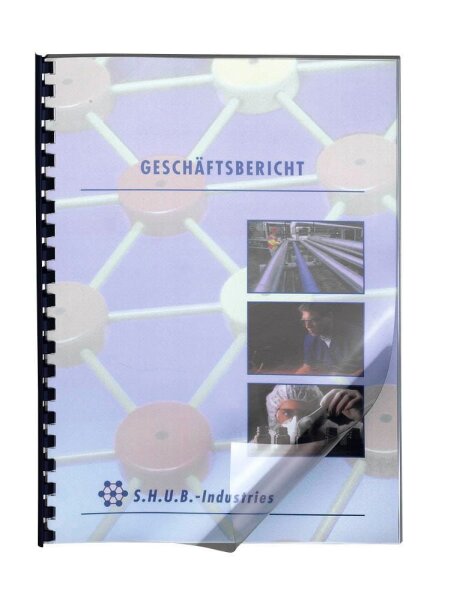 LMG Deckfolien für Bindemappen transparent, DIN A4 0,15 mm, 100 St.