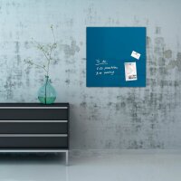 SIGEL Glas-Magnettafel artverum® GL252 48,0 x 48,0 cm petrolblau