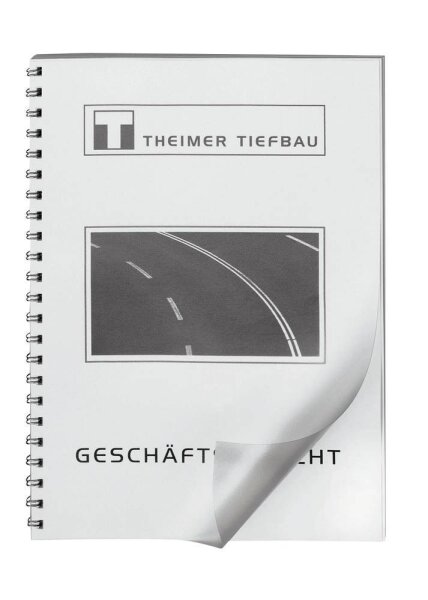 LMG Deckfolien für Bindemappen transparent, DIN A4 0,2 mm, 100 St.