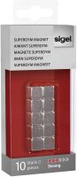 SIGEL C5 "Strong" Magnete silber, Metall 1,0 x 1,0 x 1,0 cm, 10 St.
