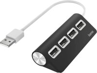 hama USB-Hub 4-fach schwarz