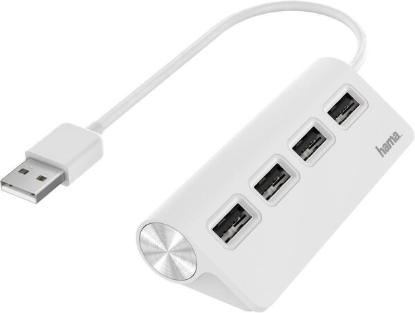 hama USB-Hub 4-fach weiß