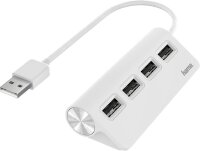 hama USB-Hub 4-fach weiß