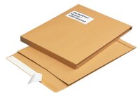 MAILmedia Faltentaschen DIN C4 mit Fenster braun mit 2,0...
