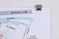 MAUL S Rollenclips grau selbstklebend, Wandmontage, 10 St.