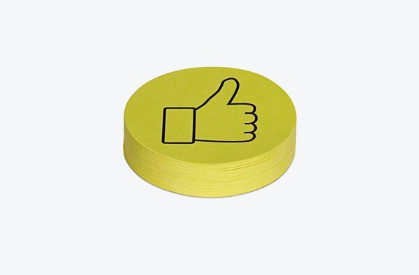 MAUL Moderationskarten gelb Ø 9,5 cm, 100 St.