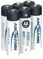 4 + 2 GRATIS: ANSMANN Akkus Photo Ni-MH Mignon AA 2.400 mAh, 4 St. + GRATIS 2 St.
