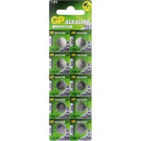 GP Knopfzellen V 13 GA/LR44 Alkali-Mangan 1,5 V, 10 St.