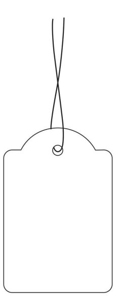 HERMA Hängeetiketten weiß 32,0 x 50,0 mm mit rotem Faden, 1.000 St.