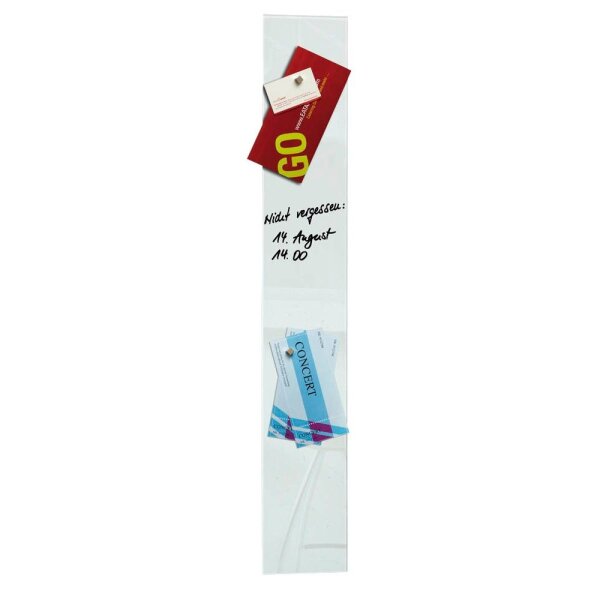 SIGEL Glas-Magnettafel artverum® 12,0 x 78,0 cm weiß