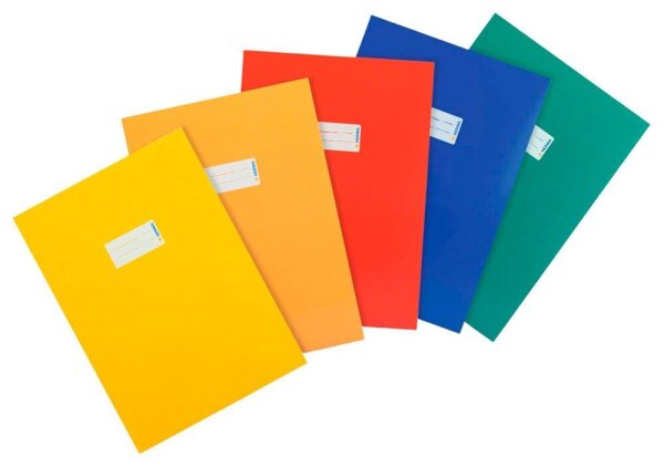 5 HERMA Heftumschläge farbsortiert Papier DIN A4