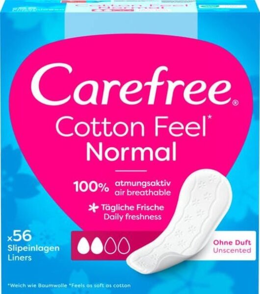Carefree Slipeinlagen Normal Cotton Feel, 56 St.