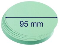 FRANKEN Moderationskarten grün Ø 9,5 cm, 500...