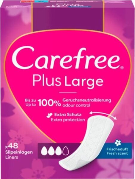 Carefree Slipeinlagen Plus Large mit Frischeduft, 48 St.