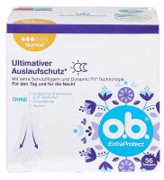 o.b. Tampons ExtraProtect Normal für mittlere/stärkere Periode, 56 St.