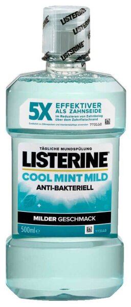LISTERINE® COOL MINT MILD ANTI-BAKTERIELL Mundspülung 500 ml