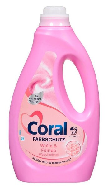Coral FARBSCHUTZ Wolle & Feines Waschmittel flüssig, 1,15 l
