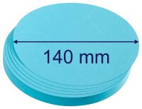 FRANKEN Moderationskarten blau Ø 14,0 cm, 500 Blatt