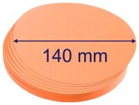 FRANKEN Moderationskarten orange Ø 14,0 cm, 500 Blatt
