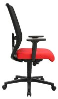 Topstar Bürostuhl EURO STAR 200, EU20OG210 Stoff rot, Gestell schwarz