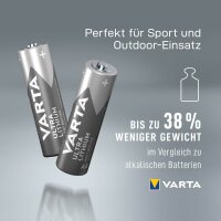 VARTA Batterien ULTRA LITHIUM Lithium Mignon AA 1,5 V, 4 St.