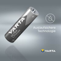 VARTA Batterien ULTRA LITHIUM Lithium Mignon AA 1,5 V, 4 St.