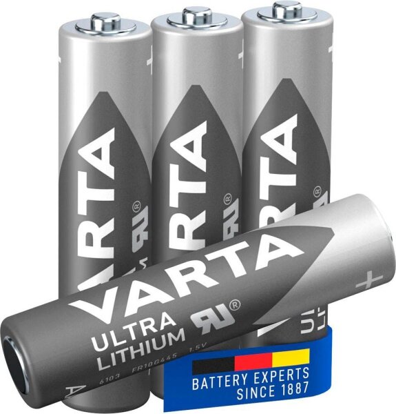 VARTA Batterien ULTRA LITHIUM Lithium Micro AAA 1,5 V, 4 St.
