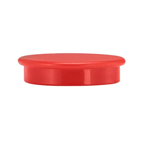 Magnete rot, Kunststoff Ø 3,2 x 0,73 cm, 10 St.