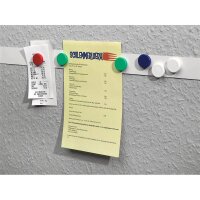 Magnete rot, Kunststoff Ø 3,2 x 0,73 cm, 10 St.