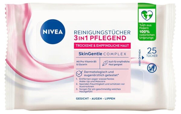 NIVEA 3in1 pflegender Make-up Entferner 25 St.