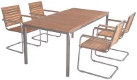 Garden Pleasure Sitzgruppe DENVER, silber Holz, Metall,...