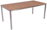 Garden Pleasure Sitzgruppe DENVER, silber Holz, Metall,...