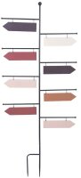 Garden Pleasure Gartendeko PARADIES Metall bunt Wegweiser: rechteckig 23,5×6,0×0,1 cm (LxBxH) 54,0 x 2,0 x 125,0 cm, 1 St.