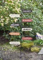 Garden Pleasure Gartendeko PARADIES Metall bunt Wegweiser: rechteckig 23,5×6,0×0,1 cm (LxBxH) 54,0 x 2,0 x 125,0 cm, 1 St.
