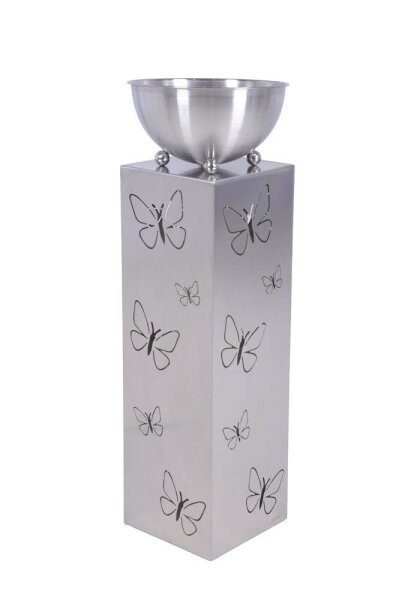 Garden Pleasure Pflanzenständer FALINA Metall silber quadratisch/rund 25,0 x 25,0 x 75,5 cm, 1 St.