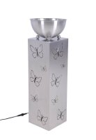 Garden Pleasure Pflanzenständer FALINA Metall silber quadratisch/rund 25,0 x 25,0 x 75,5 cm, 1 St.
