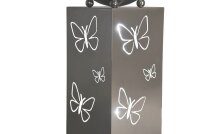 Garden Pleasure Pflanzenständer FALINA Metall silber quadratisch/rund 25,0 x 25,0 x 75,5 cm, 1 St.