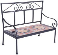 Garden Pleasure Blumenregal PULAR Metall hellbraun Bank...