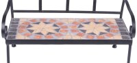 Garden Pleasure Blumenregal PULAR Metall hellbraun Bank 39,5 x 19,0 x 30,0 cm, 1 St.