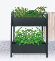 Garden Pleasure Hochbeet TULPIA Metall anthrazit rechteckig 60,0 x 22,5 x 75,0 cm, 1 St.