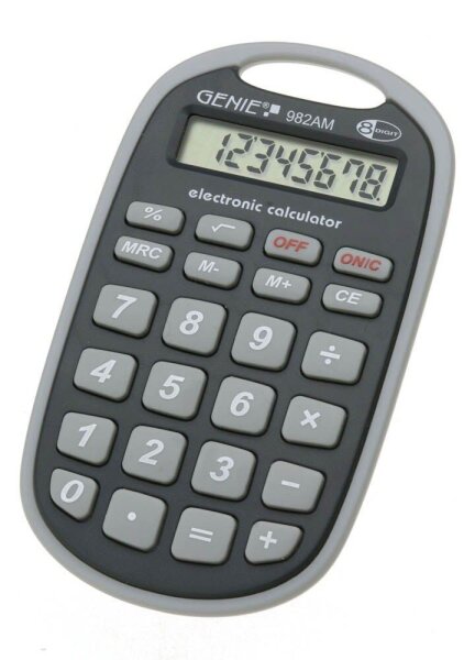 GENIE 982 AM Taschenrechner schwarz/grau