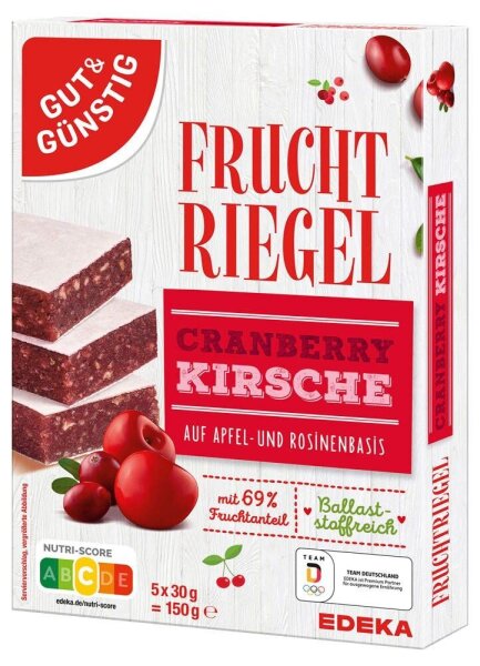 GUT&GÜNSTIG Fruchtriegel 5 Riegel