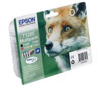 EPSON T1285M (Fuchs) schwarz, cyan, magenta, gelb Druckerpatronen, 4er-Set
